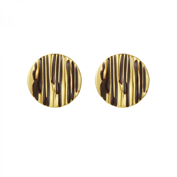 Blake Earring Brown/Gold BUD TO ROSE
