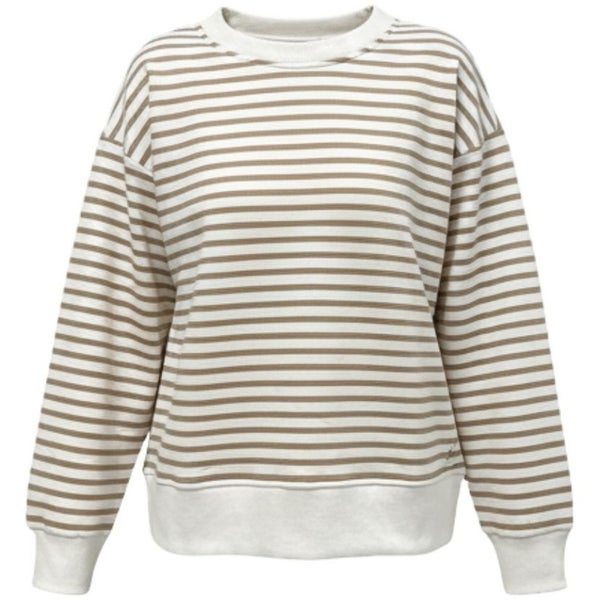 Nanna striped sweat Cream/Beige Blue Sportswear