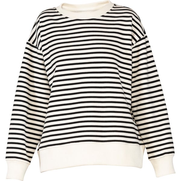 Nanna striped sweat Cream/Black Blue Sportswear