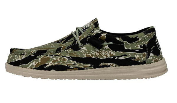 Miesten Wally Camouflage/Tiger Stripe Camo Hey Dude