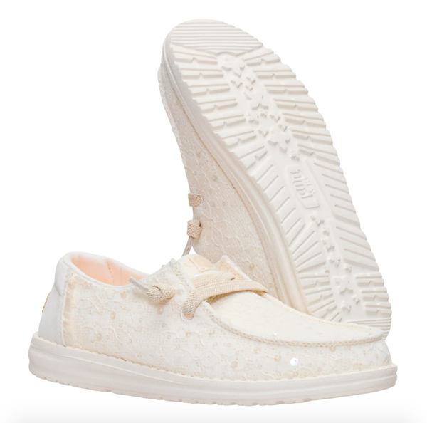 Wendy sequin lace Ivory Hey Dude