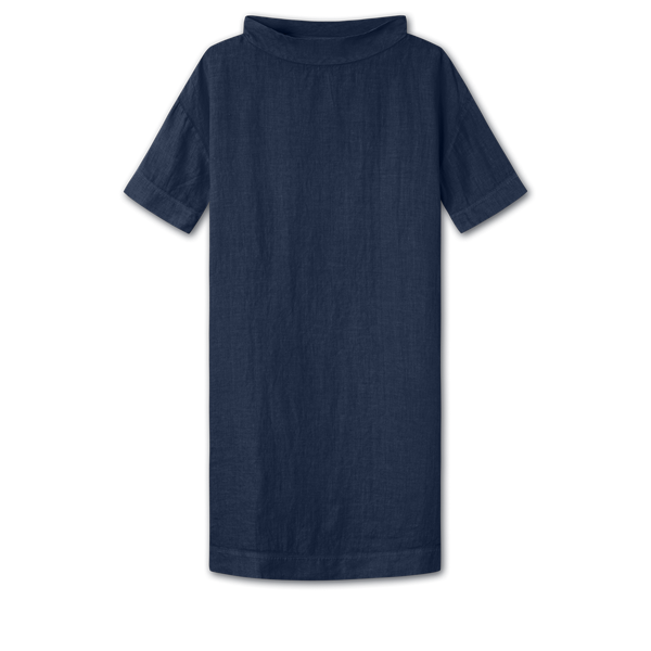 Dress with collar Midnight Blue By Basics